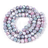 Faceted Electroplated Glass Beads Strands X-GLAA-C023-02-B05-2