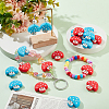 20Pcs 2 Colors Mushroom Food Grade Eco-Friendly Silicone Beads SIL-CP0001-03-4