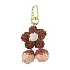 Handmade Crochet Cotton Cherry Flower Hanging Ornaments HJEW-JM02667-01-2