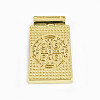 Rack Plating Religion Brass Pave Shell Rectangle Pendants KK-K345-14G-01-3