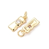 Brass Micro Pave Cubic Zirconia Pendants KK-D019-10G-2