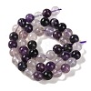 Natural Purple Fluorite Beads Strands G-P530-B08-03-3