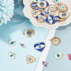 40Pcs 10 Style Alloy Enamel Pendants Light Gold ENAM-SC0002-95-4