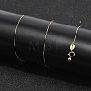 925 Sterling Silver Box Chain Adjustable Slider Necklaces for Women NJEW-U030-01G-02-2