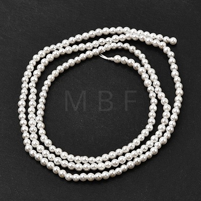 Electroplated Shell Pearl Beads Strands BSHE-K017-2mm-1