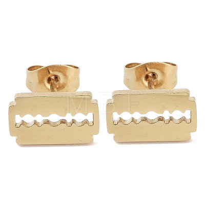 Vacuum Plating 304 Stainless Steel Stud Earrings for Women EJEW-A048-37G-1