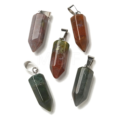 Natural Indian Agate Pendants G-Z067-07P-23-1