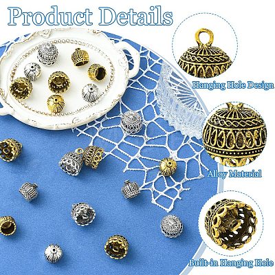 20Pcs 2 Styles 2 Colors Tibetan Style Alloy Pendant Bails FIND-YW0013-15-1