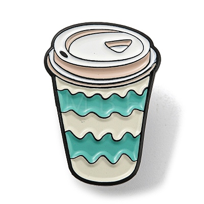 Hot Drink Cup with Wave Enamel Pins JEWB-K016-09D-EB-1