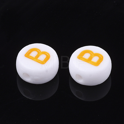 Initial Acrylic Beads OACR-E001-20B-1