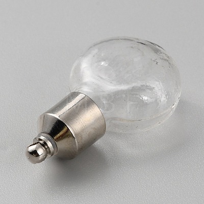 Clear Glass Bottle Pendants GLAA-WH0035-33B-1