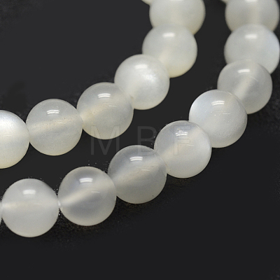 Natural White Moonstone Beads Strands G-P335-04-10mm-1