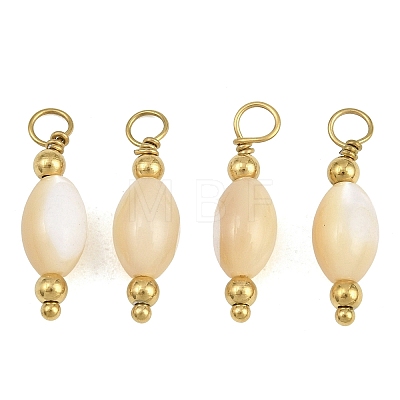 Natural Freshwater Shell Pendants SH-CBA5EEC-01G-1