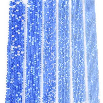 Transparent Glass Beads Strands EGLA-A044-T6mm-MB14-1