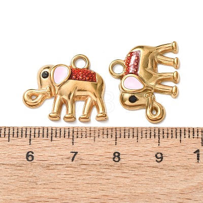 304 Stainless Steel Enamel Pendants STAS-Z193-12G-01B-1