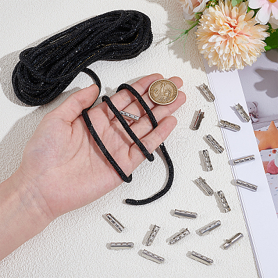20Pcs Column Alloy Shoelace Buckle Connectors FIND-CY0001-95A-1