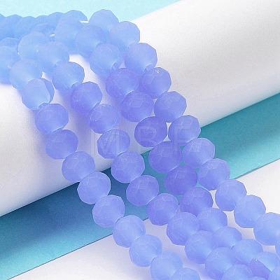 Imitation Jade Solid Color Glass Beads Strands EGLA-A034-J4mm-MD03-1