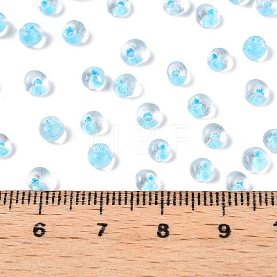 6/0 Inside Colours Transparent Glass Seed Beads SEED-T007-07E-1