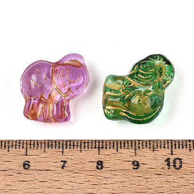 Baking Paint Transparent Glass Beads DGLA-N018-10-1