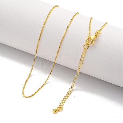 Brass Box Chain Necklaces for Women NJEW-G084-12G-1