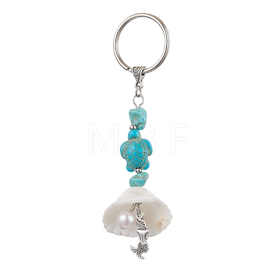 Synthetic Turquoise Keychain KEYC-JKC00843-01-1