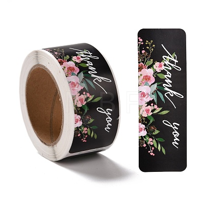 Flower Pattern Paper Gift Tag Stickers DIY-C011-01A-1
