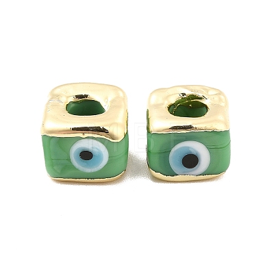 Brass Enamel Beads KK-F842-01C-1