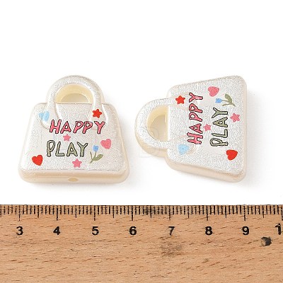 Printed Opaque Acrylic Beads OACR-B054-01I-1