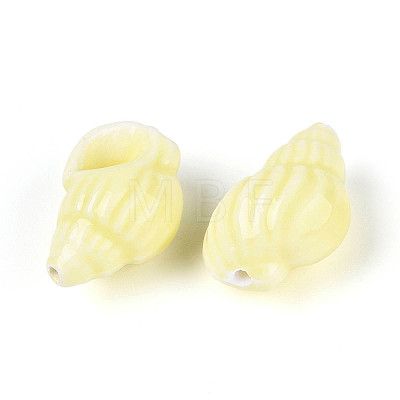 Handmade Printed Porcelain Beads PORC-T133-01E-01-1