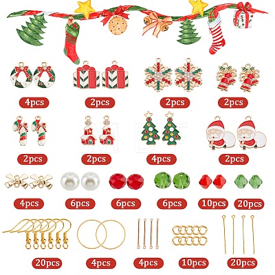 Christmas Theme DIY Earring Making Kit DIY-SC0022-80-1