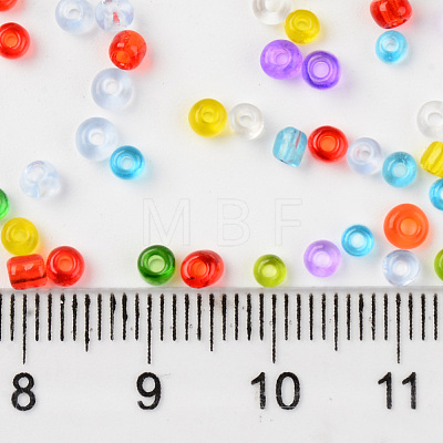 8/0 Transparent Colours Glass Seed Beads SEED-T005-08-1