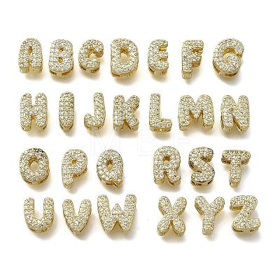 Brass Micro Pave Cubic Zirconia Multi-Strand Links KK-D295-32G-1
