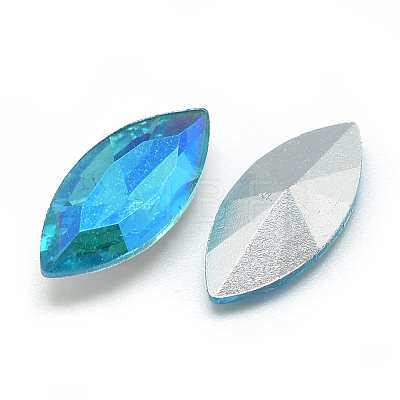 Pointed Back Glass Rhinestone Cabochons RGLA-T020-7x15mm-05-1