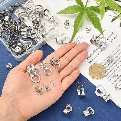 90Pcs 6 Styles 304 Stainless Steel Ball Chain Connectors STAS-CJ0002-11-1