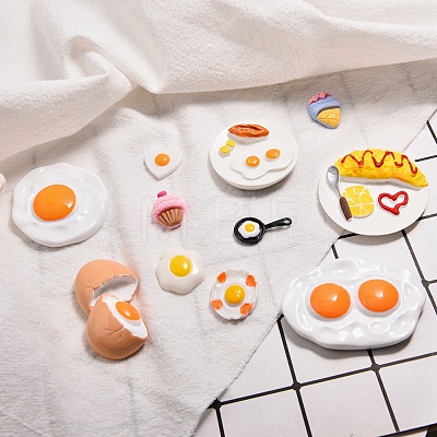 10Pcs 10 Style Fried Egg Pendants for DIY Jewelry Making Finding Kit DIY-SZ0005-84-1