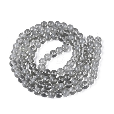 Transparent Glass Imitation Cat Eye Beads Strands GLAA-Q110-01B-02-1