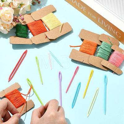 11Pcs Plastic Big Eye Needle for Sewing TOOL-FS0001-06-1