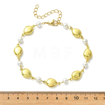 Ocean 304 Stainless Steel Geometric Link Chain Anklets for Women AJEW-AN00823-03-1