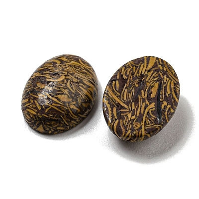 Natural Elephant Skin Jasper/Miriam Stone/Calligraphy Stone Cabochons G-C115-01A-24-1