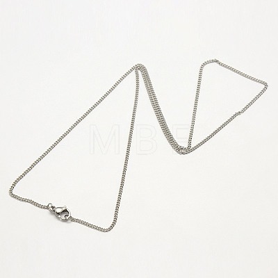 Trendy Unisex 304 Stainless Steel Twisted Chain Necklaces NJEW-M043-B-02-1