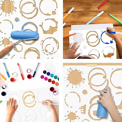 PET Hollow Out Drawing Painting Stencils DIY-WH0424-003-1