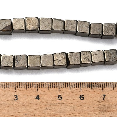 Natural Gold Pyrite/Golden Pyrite Beads Strands G-F833-F01-01-1