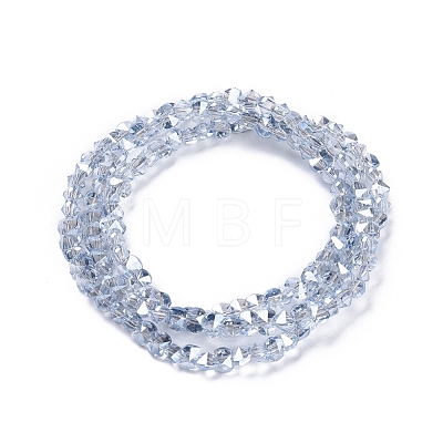 Electroplate Glass Beads Strands EGLA-L021-PL02-1