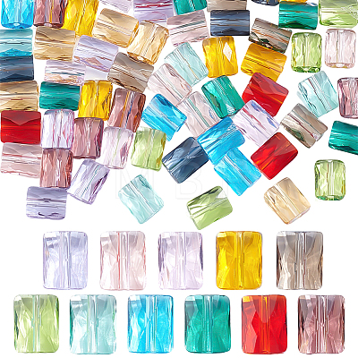 65Pcs 13 Colors Glass Imitation Austrian Crystal Beads GLAA-ME0001-38-1