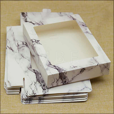Marble Texture Pattern Paper Gift Boxes CON-WH0072-15B-1