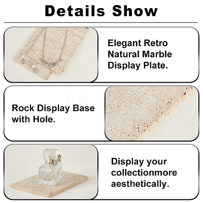 Retro Natural Marble Display Plate DJEW-WH0015-95-1