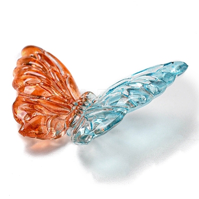 Two Tone Transparent Acrylic Beads OACR-E041-06A-1