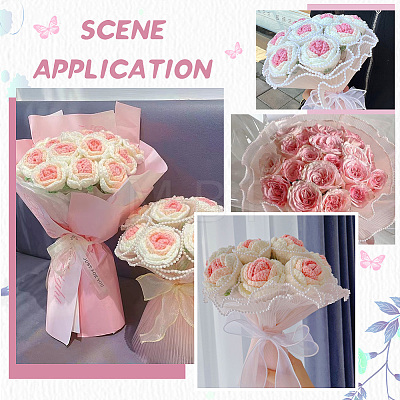 Gorgecraft 2 Bags Organza Flower Wrapping Bouquet Paper DIY-GF0009-26B-1