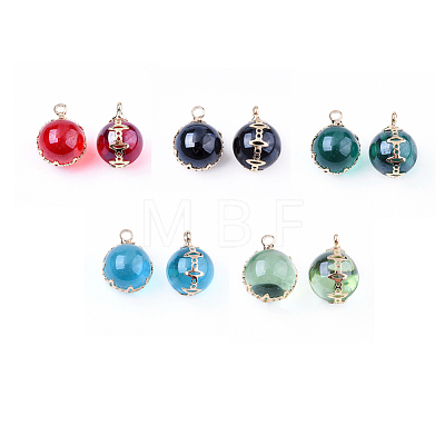 Transparent Glass Pendants GLAA-T007-04-M-1