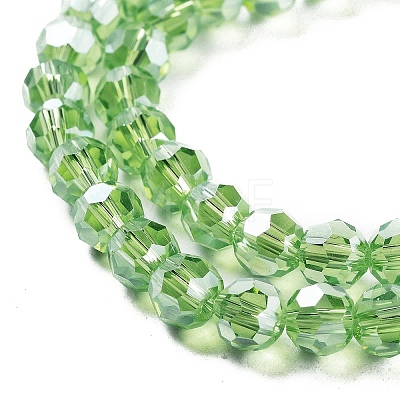 Electroplate Transparent Glass Beads Strands EGLA-A035-T6mm-A09-1